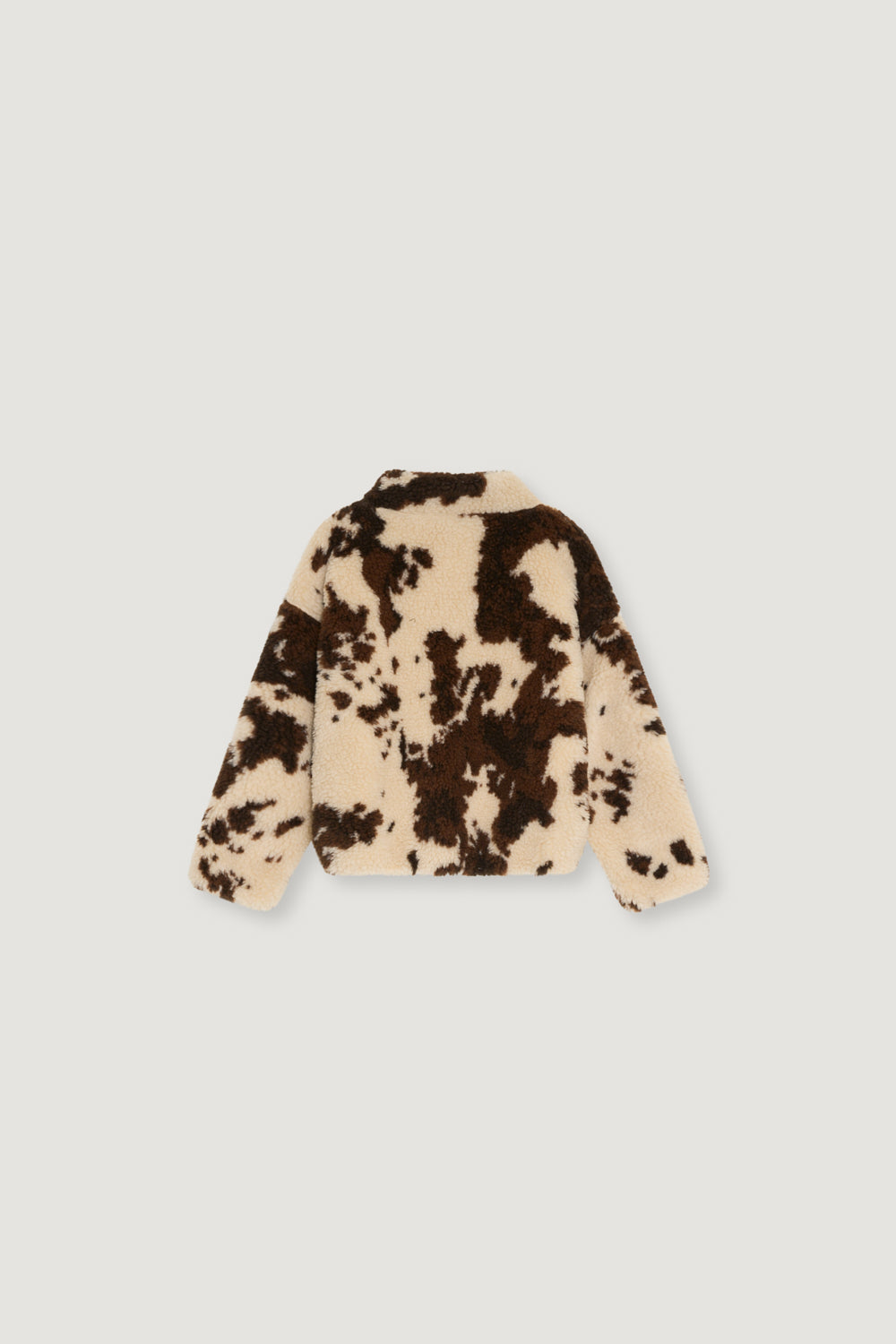 The New Society Wynn Teddy Jacket Cow Print