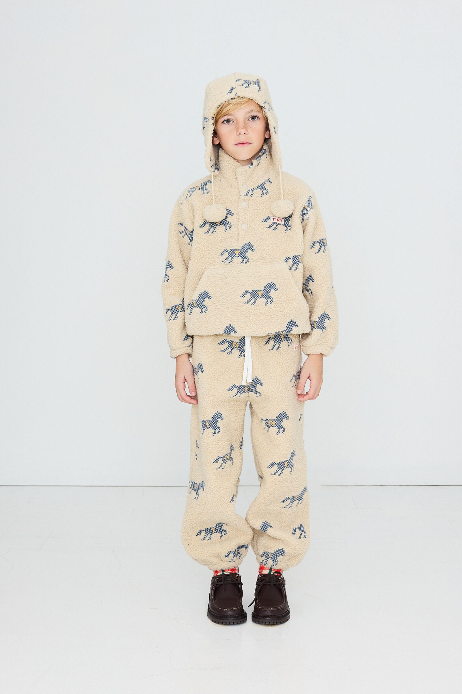 Tiny Cottons Horses Sherpa Sweatshirt