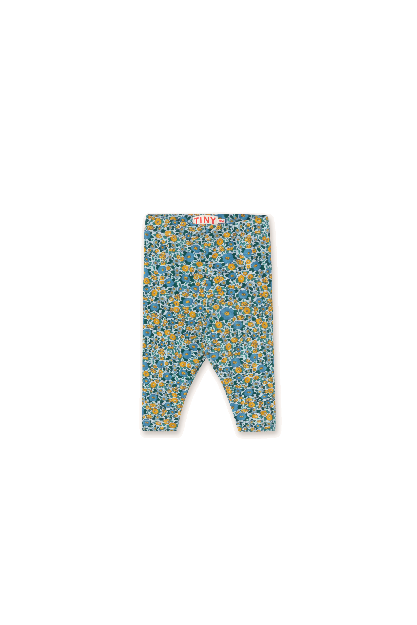 Tiny Cottons Flower Pattern Rib Baby Pant