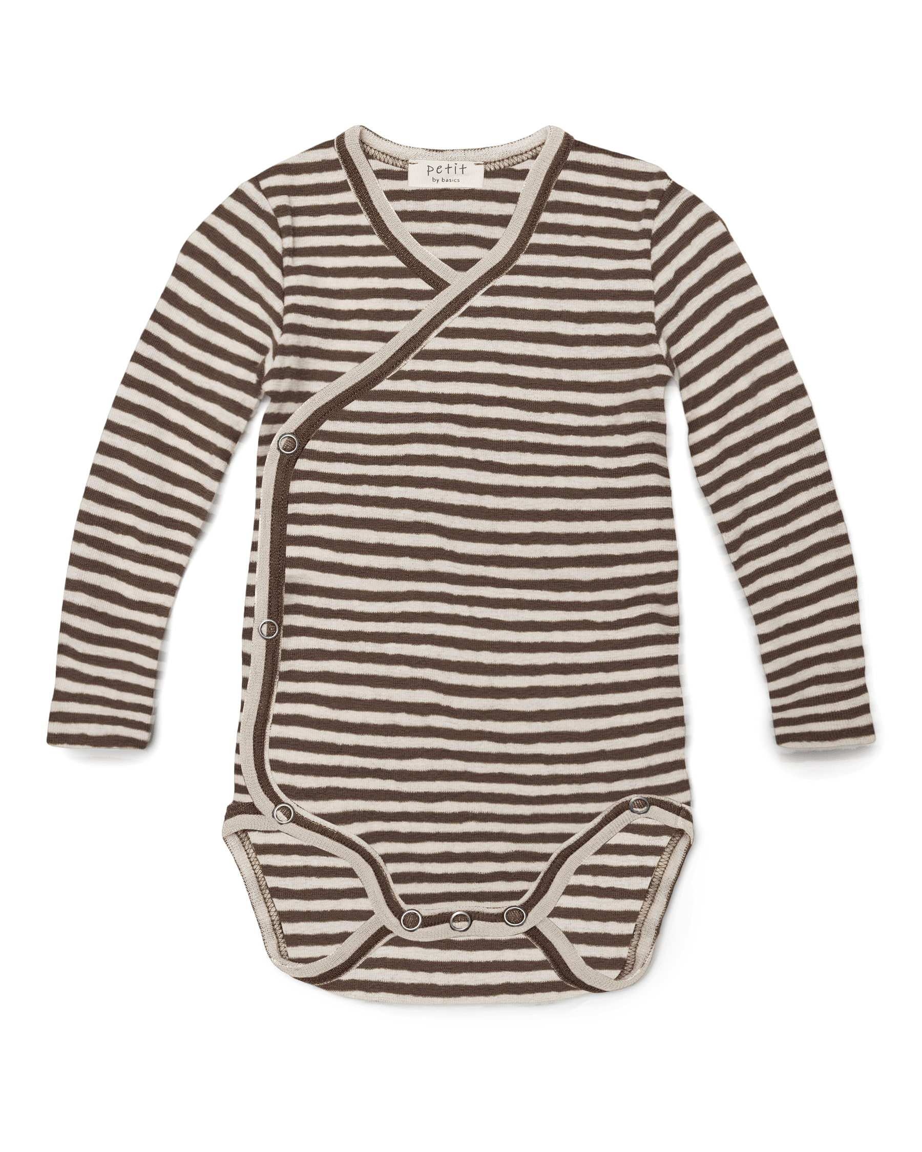 Petit by basics baby romper raw white/earth melange