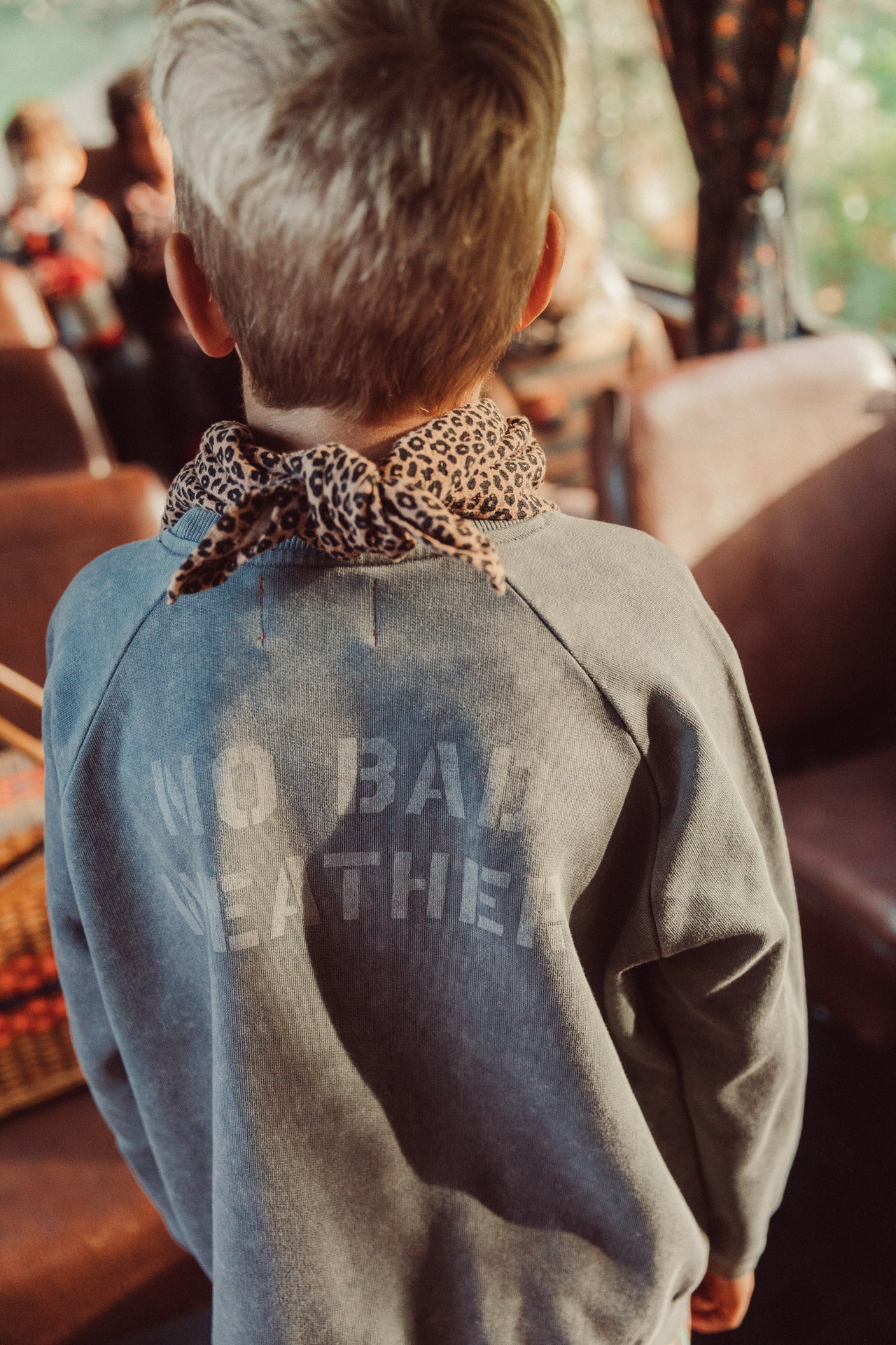 Piupiuchick Sweatshirt Grey W/Sun & Cloud Print