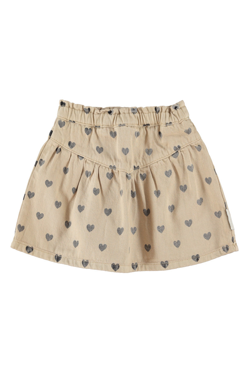 Piupiuchick Short Skirt W/Black Hearts