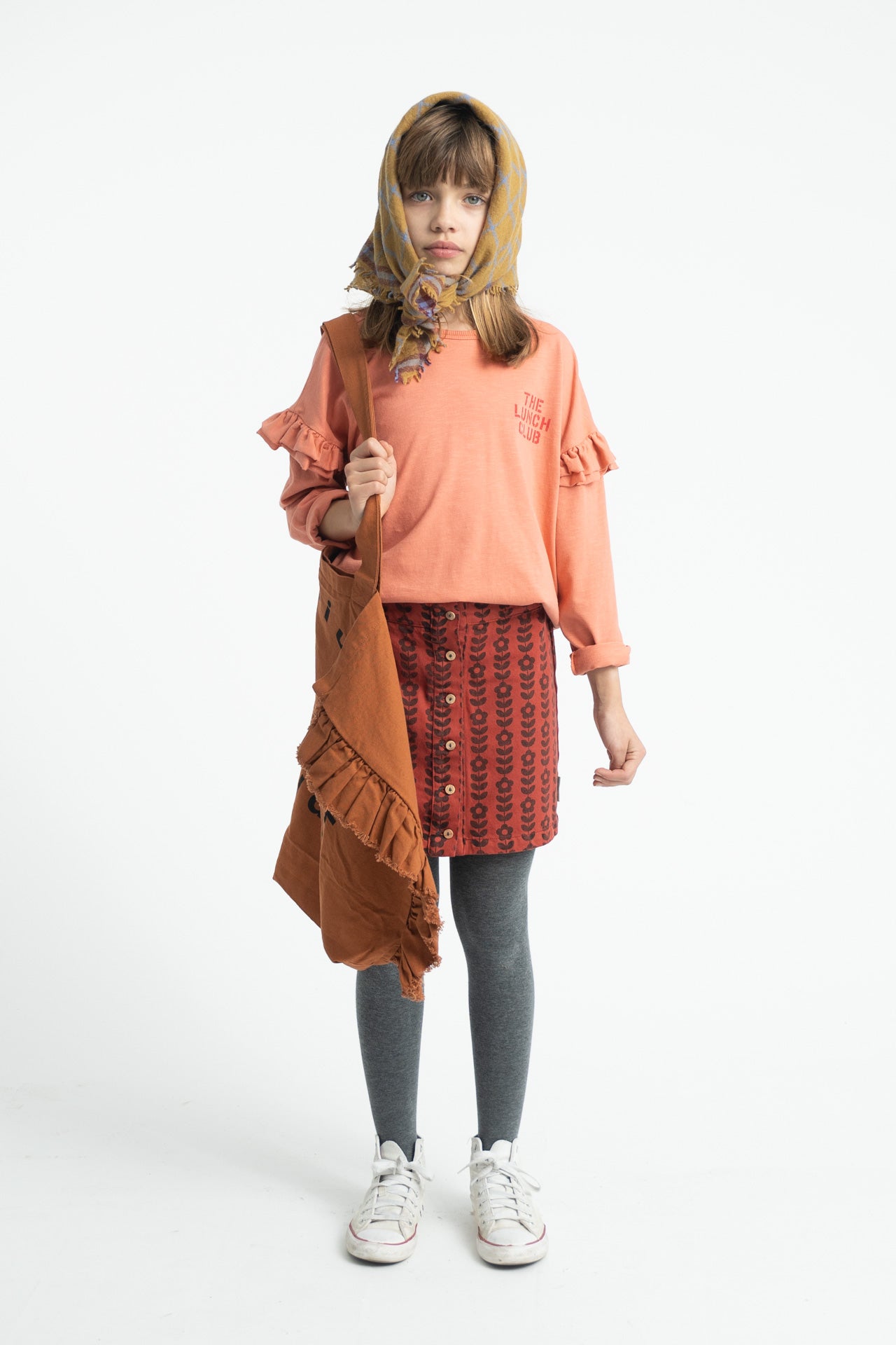 Piupiuchick Short Skirt Bordeaux W/Black Flowers