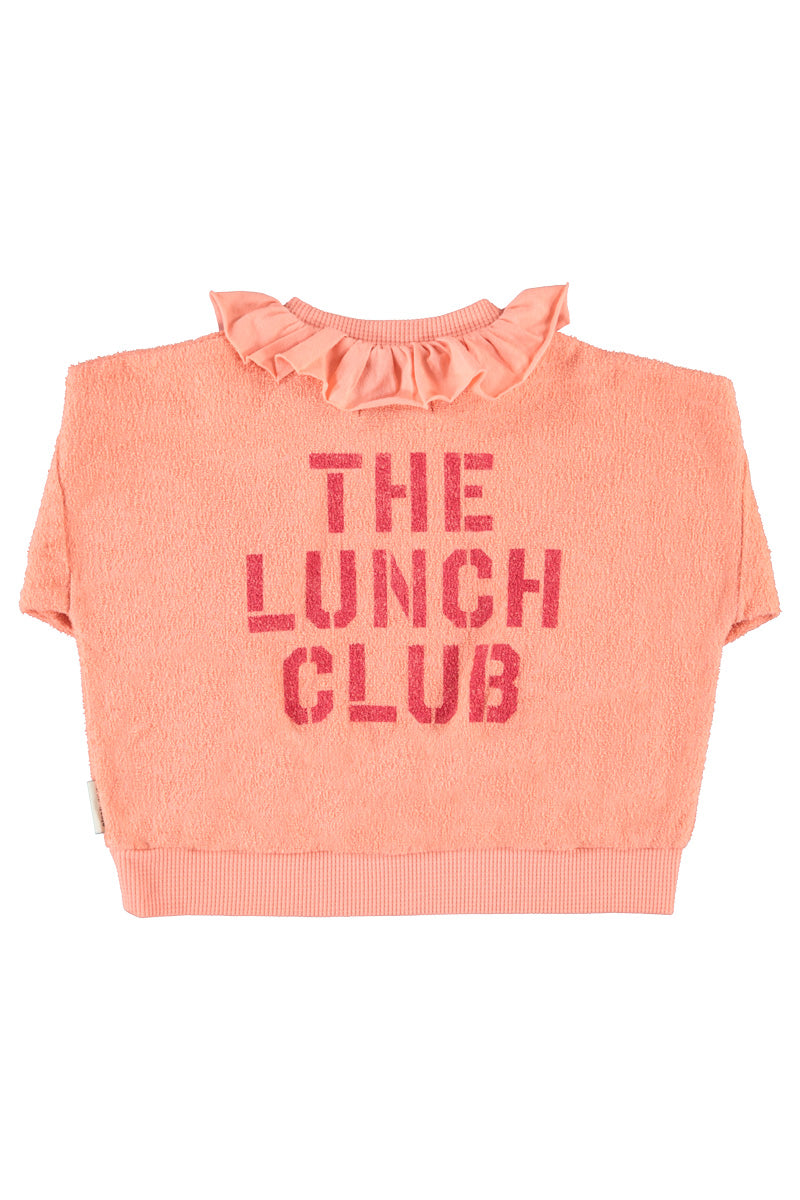 Piupiuchick Sweatshirt W/Collar | Pink W/ Apple Print