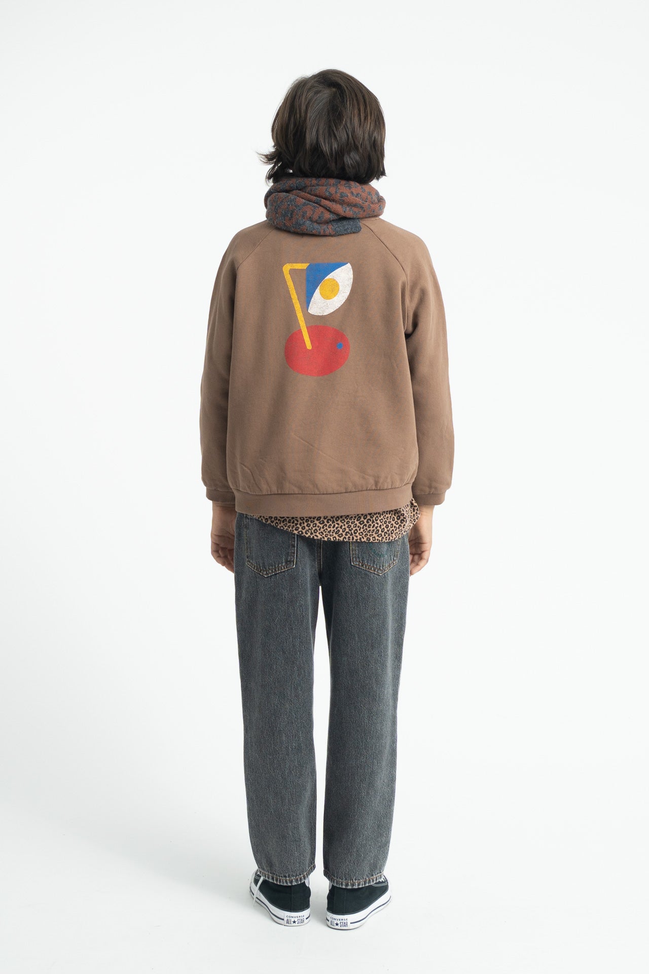 Piupiuchick Sweatshirt Brown W/ Captain print