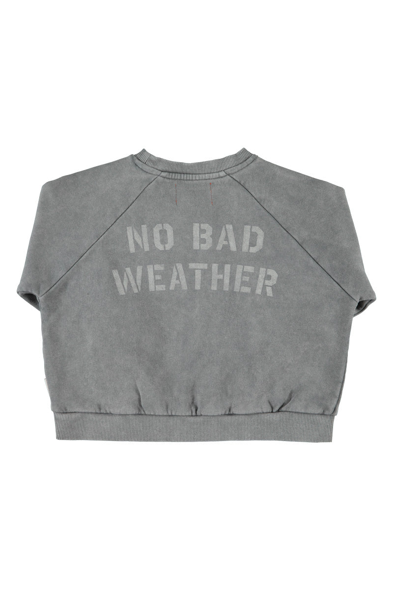 Piupiuchick Sweatshirt Grey W/Sun & Cloud Print