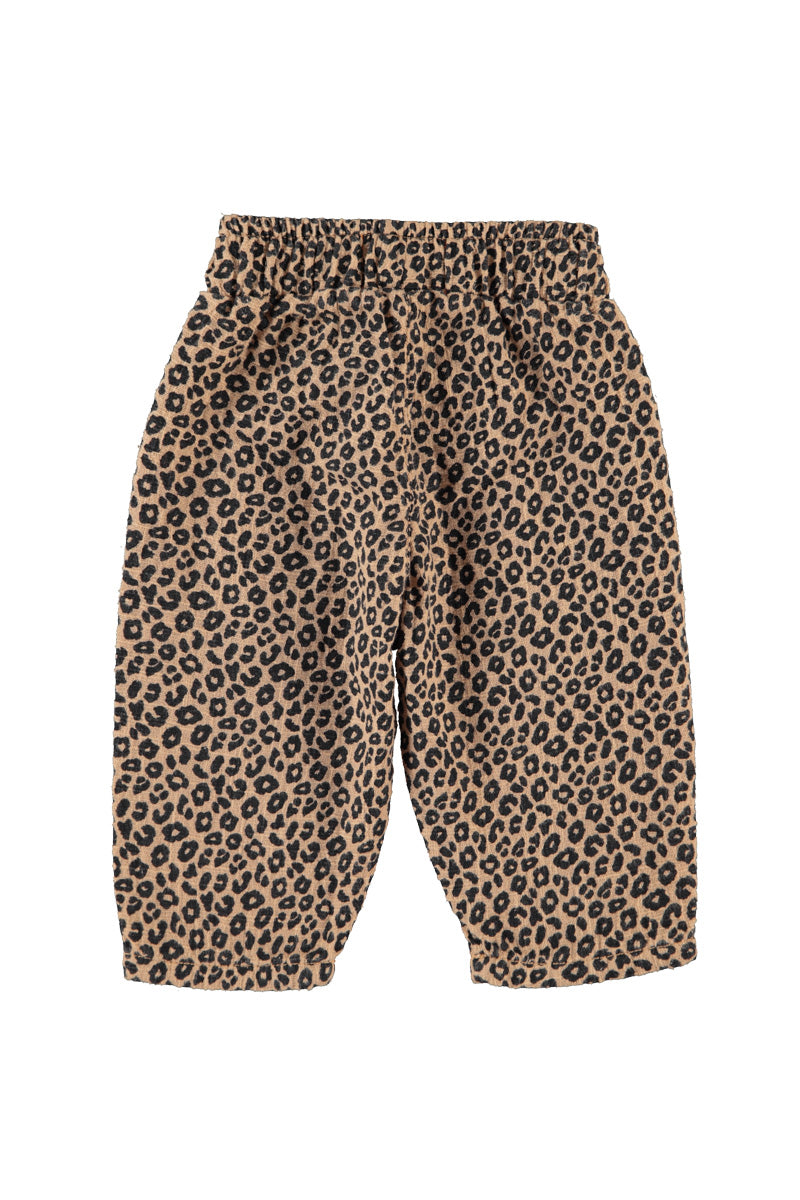 Piupiuchick Unisex Baby Trousers Brown W/ Animal Print