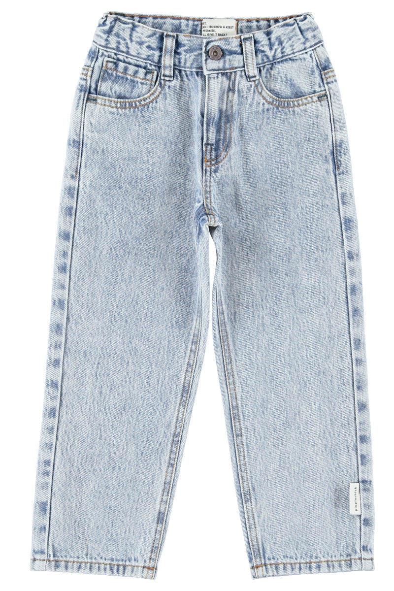 Piupiuchick Unisex Trousers | Fadded Light Blue Denim