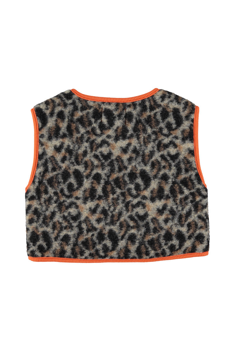 Piupiuchick Waistcoat | Grey Animal Print
