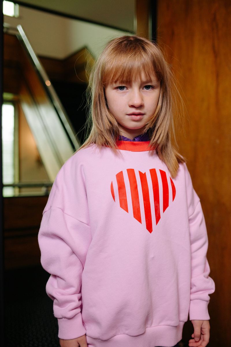 Call Me Frankie Heart Sweater Girls