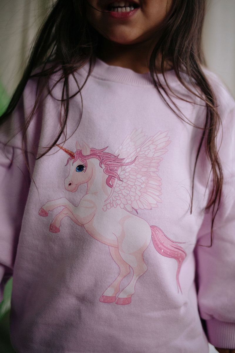 Daily Brat Marsmallow Unicorn Sweater Fluffy Pink
