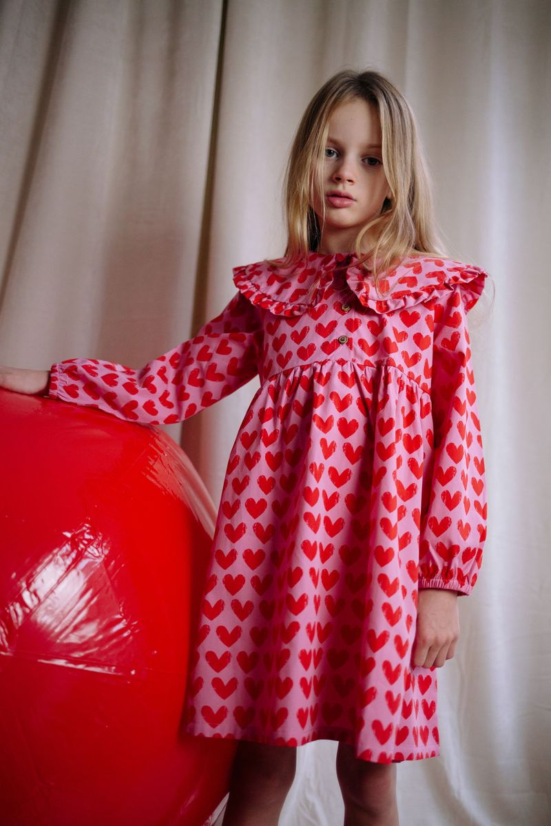 Daily Brat Adore Dress Rosy Rebel Girls