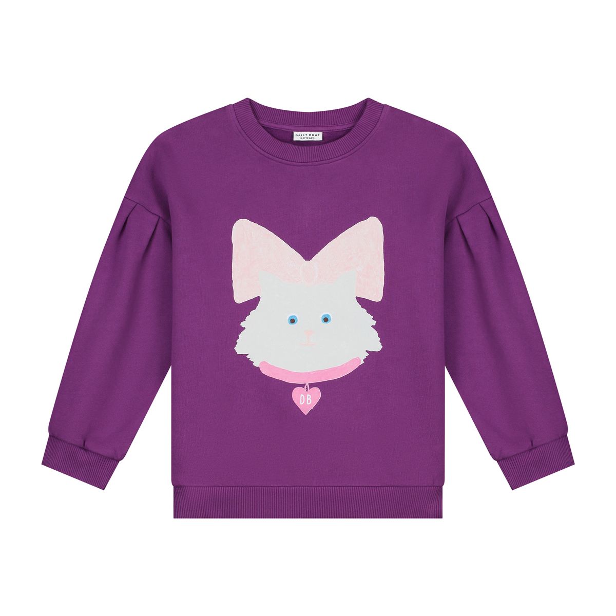 Daily Brat Kitty Cat Sweater Violet