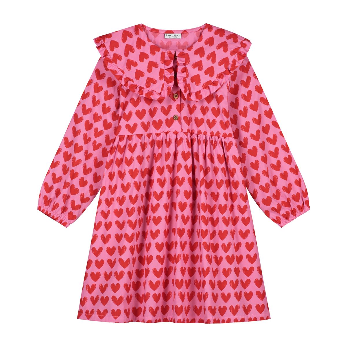 Daily Brat Adore Dress Rosy Rebel Girls