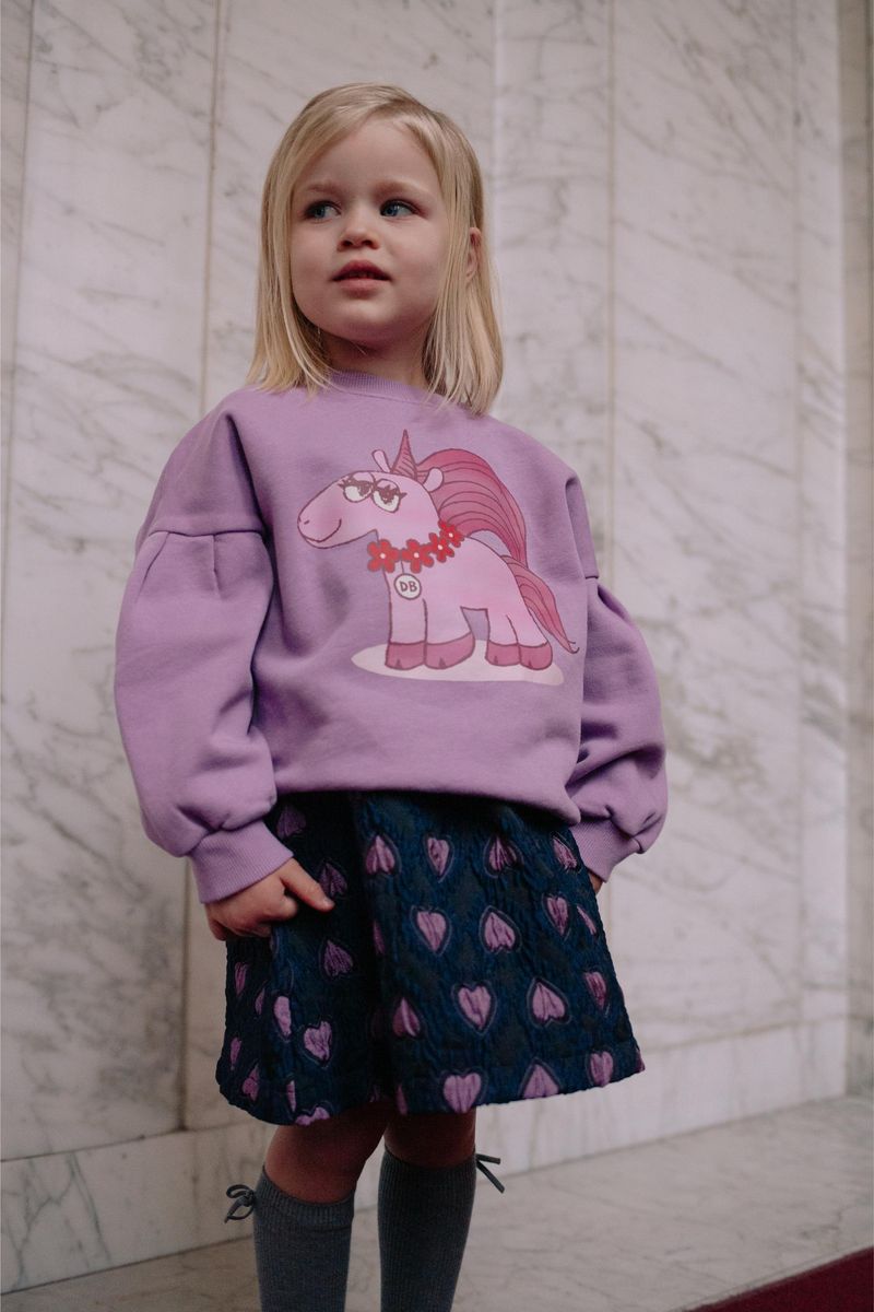 Daily Brat Sassy Unicorn Sweater Purple