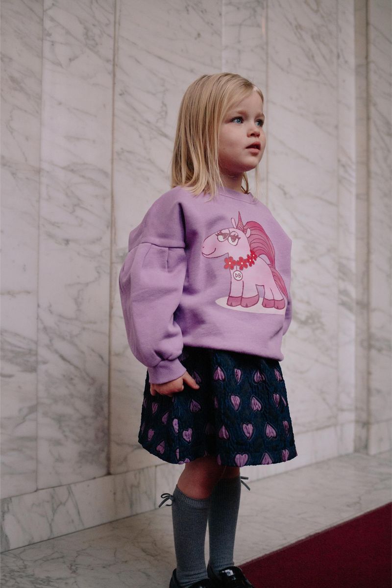 Daily Brat Sassy Unicorn Sweater Purple