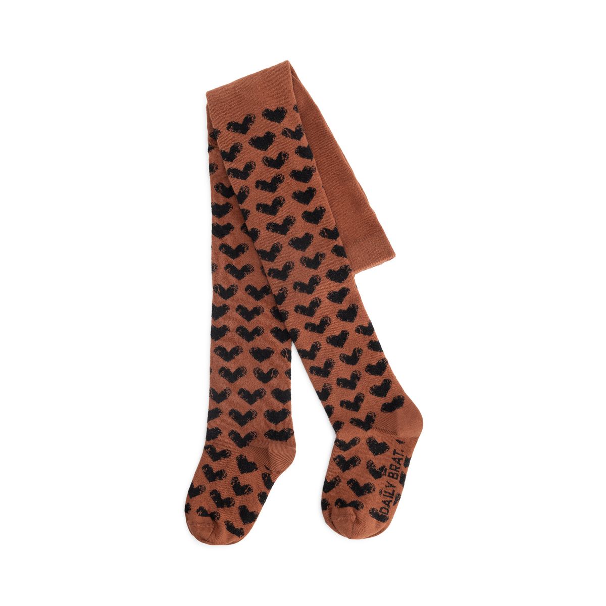 Daily Brat Heart Tights Brown