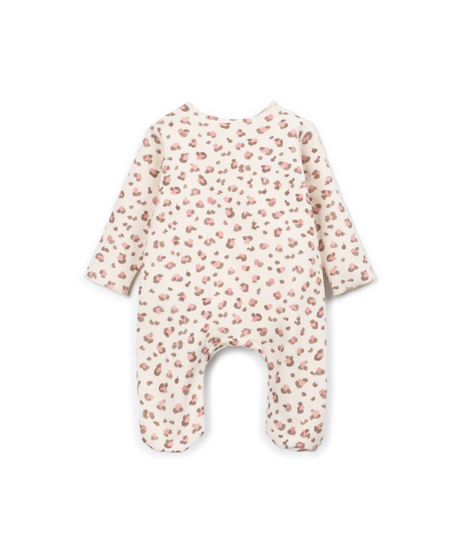 Play Up Printed Rib Jumpsuit Roze Leopard