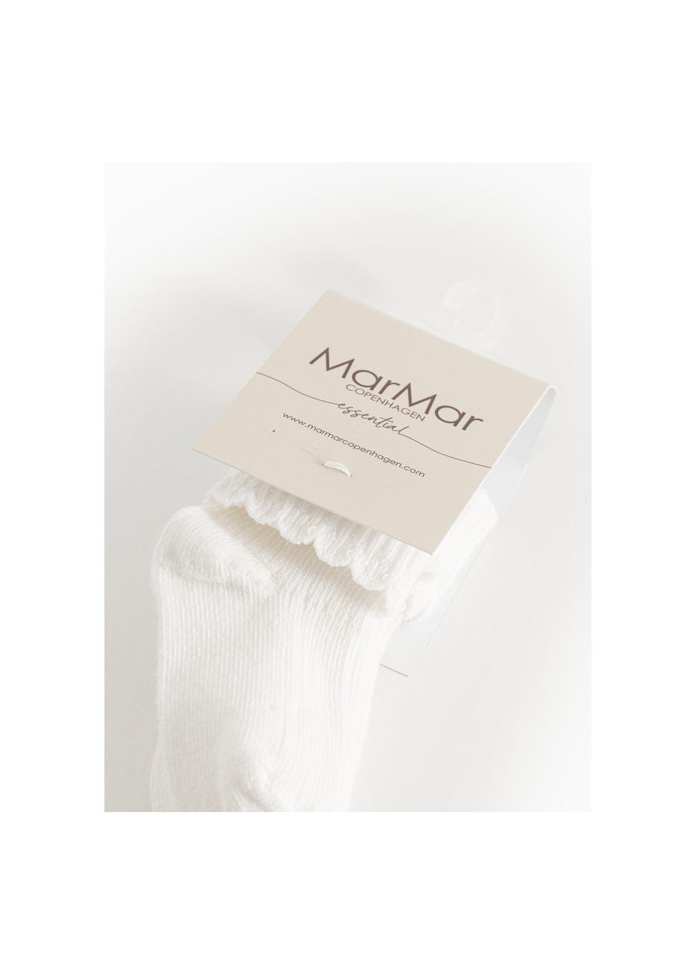 MarMar Copenhagen Newborn Socks Scallop 2-pack Gentle White