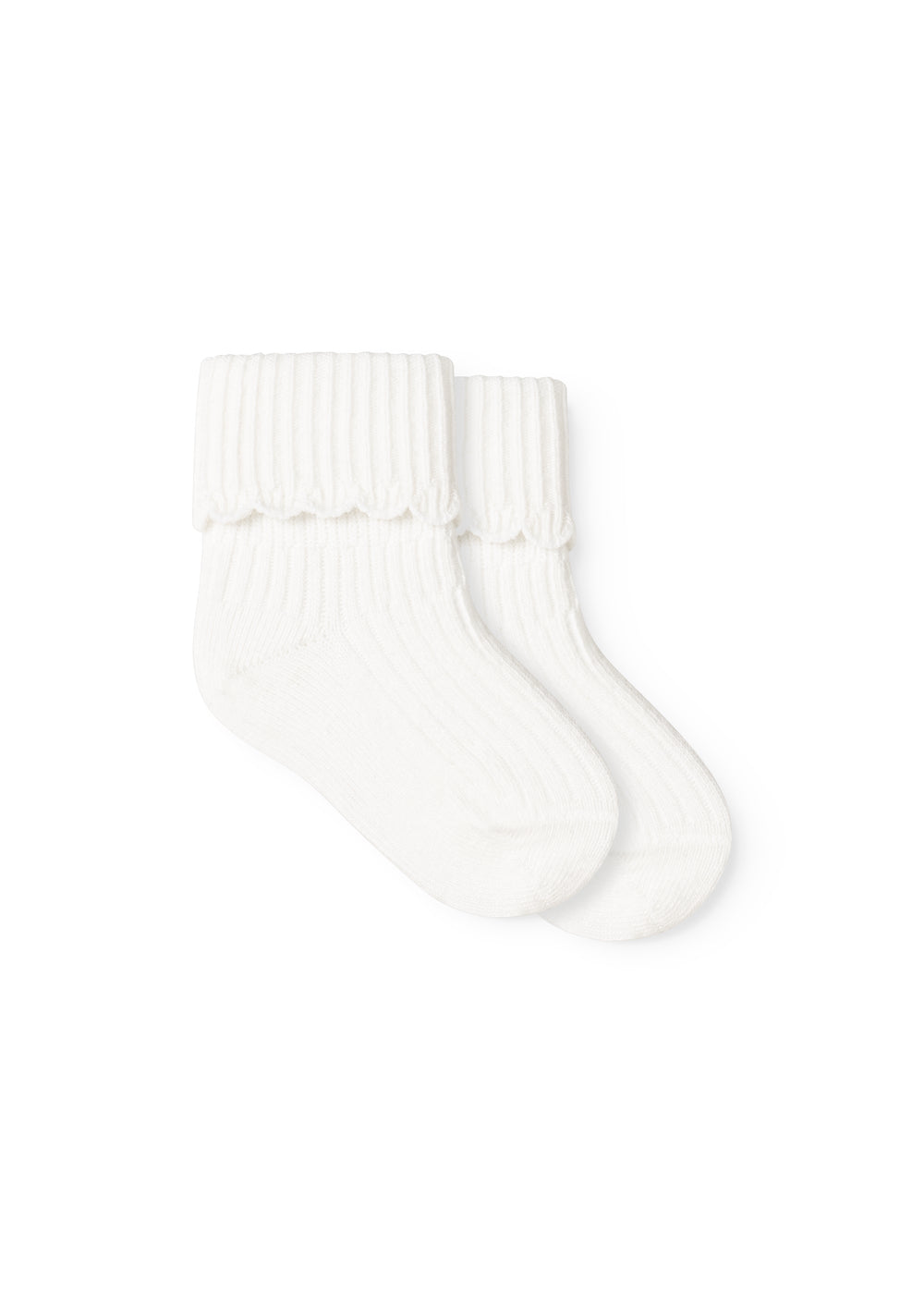 MarMar Copenhagen Newborn Socks Scallop 2-pack Gentle White