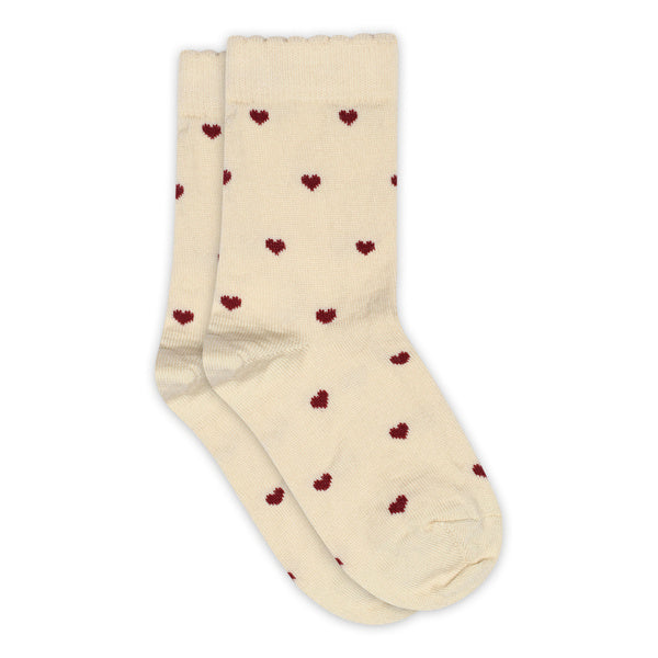 Mp Denmark Sonia Socks Ecru Mini Hearts
