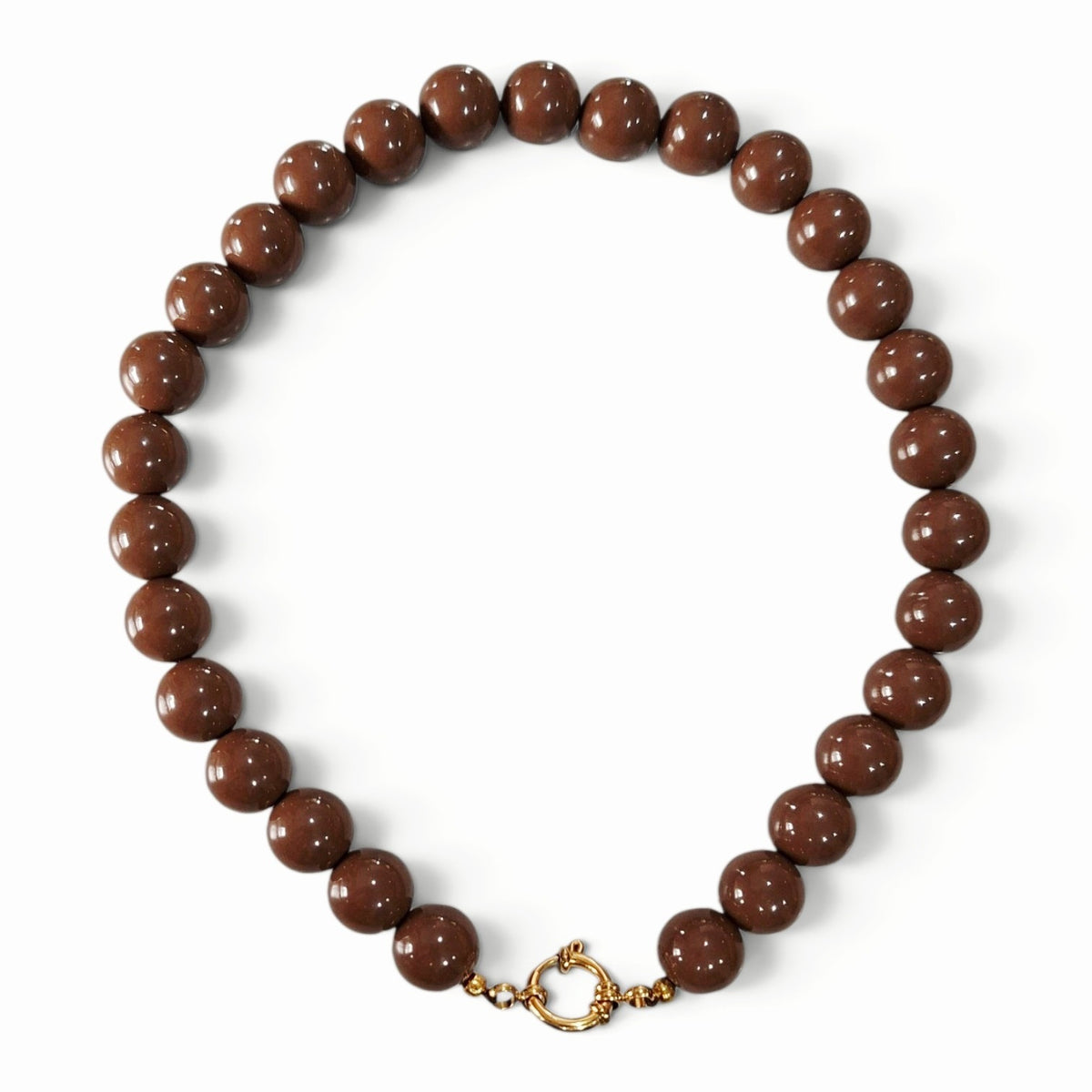 Feestbeest Kralenketting Bruin