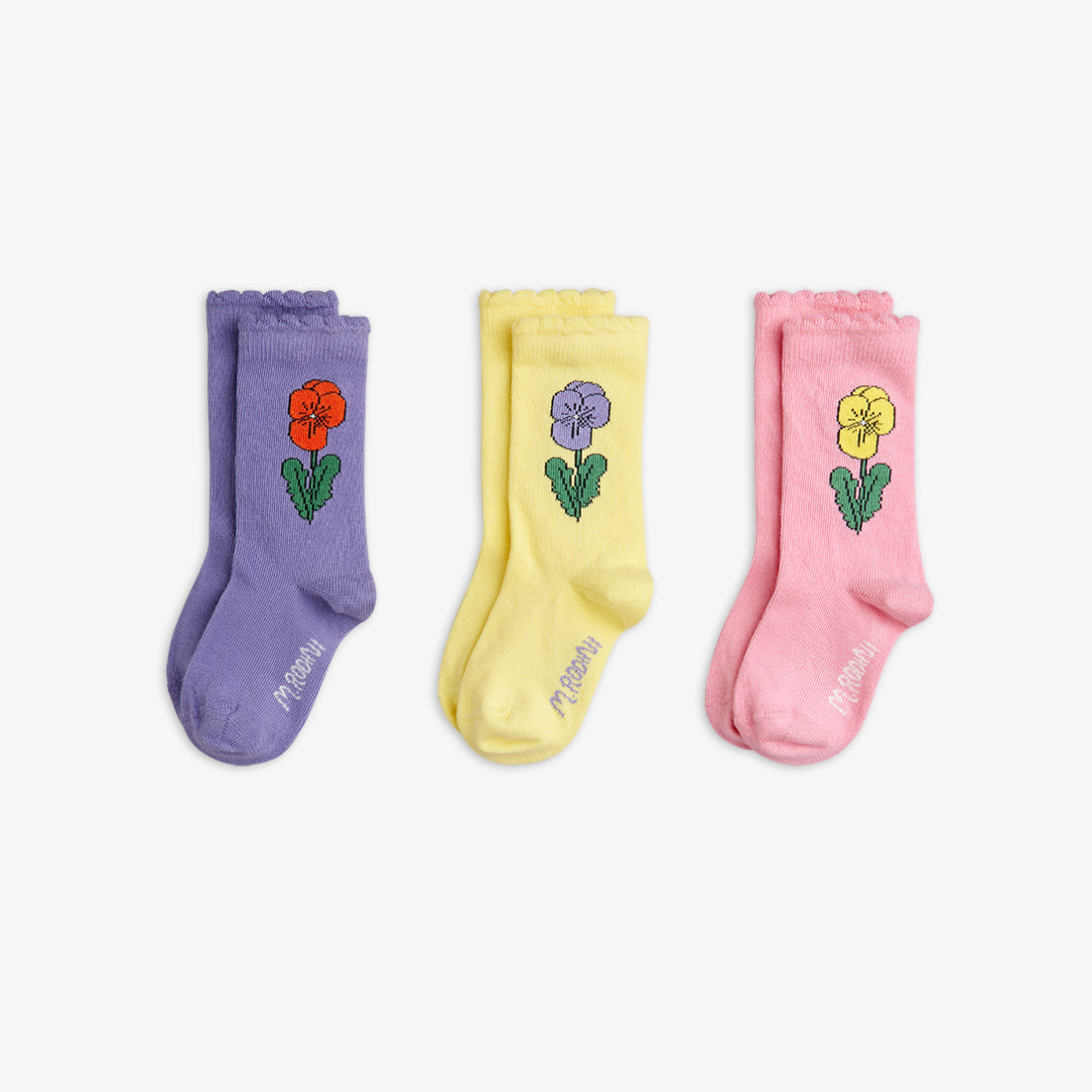 Mini Rodini Violas 3-Pack Socks