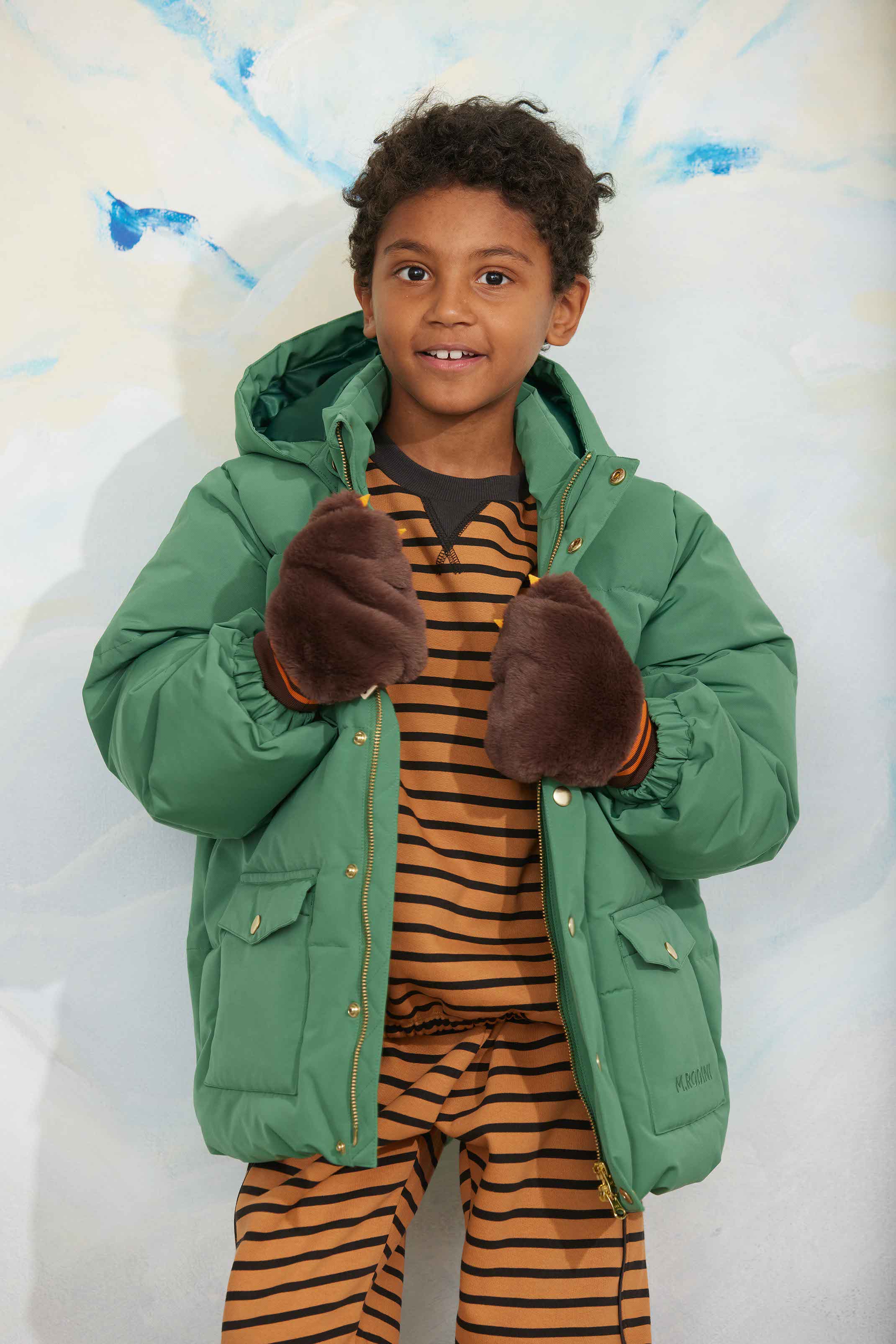 Mini Rodini Solid Heavy Puffer Groen