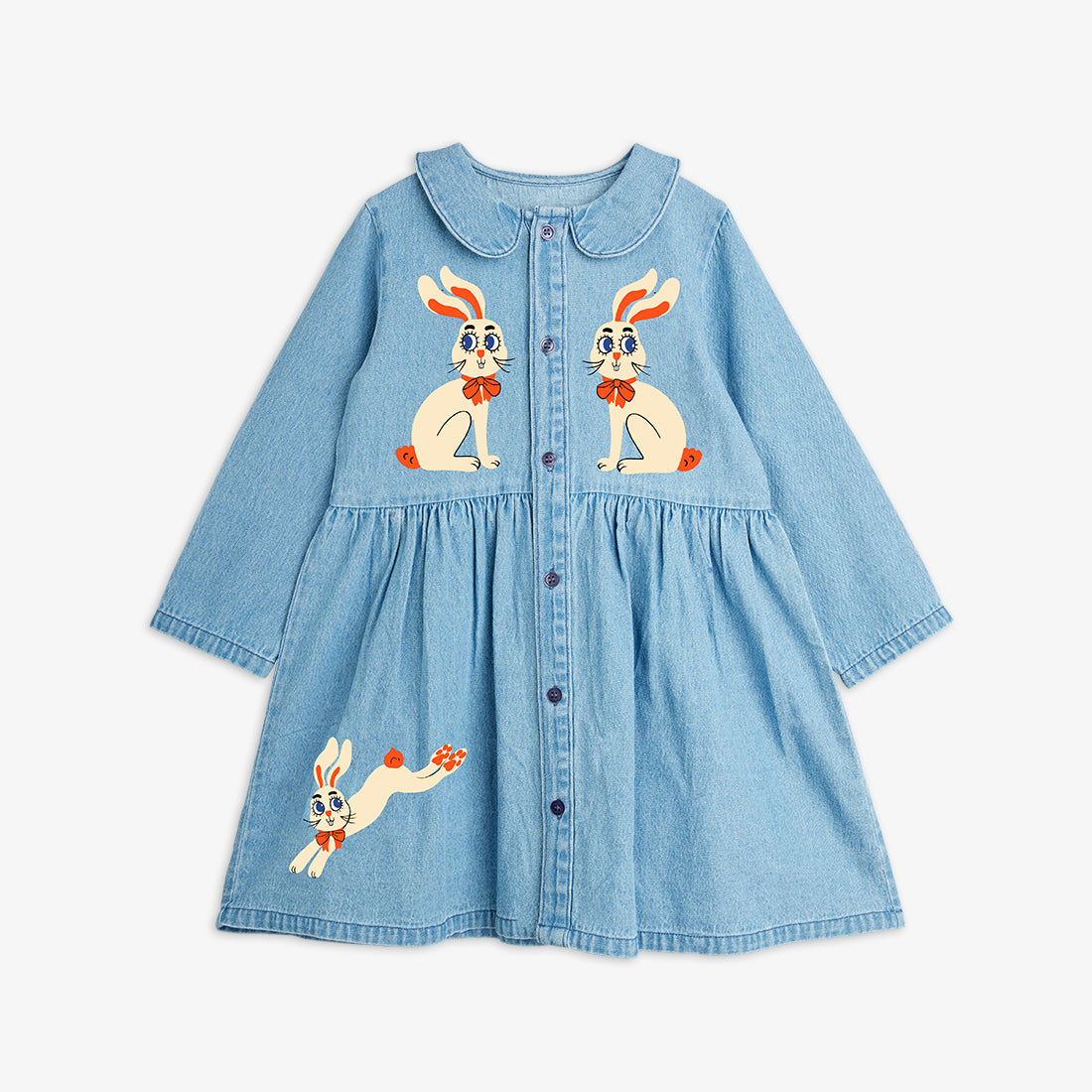 Mini Rodini Denim Rabbit Sp Woven Dress