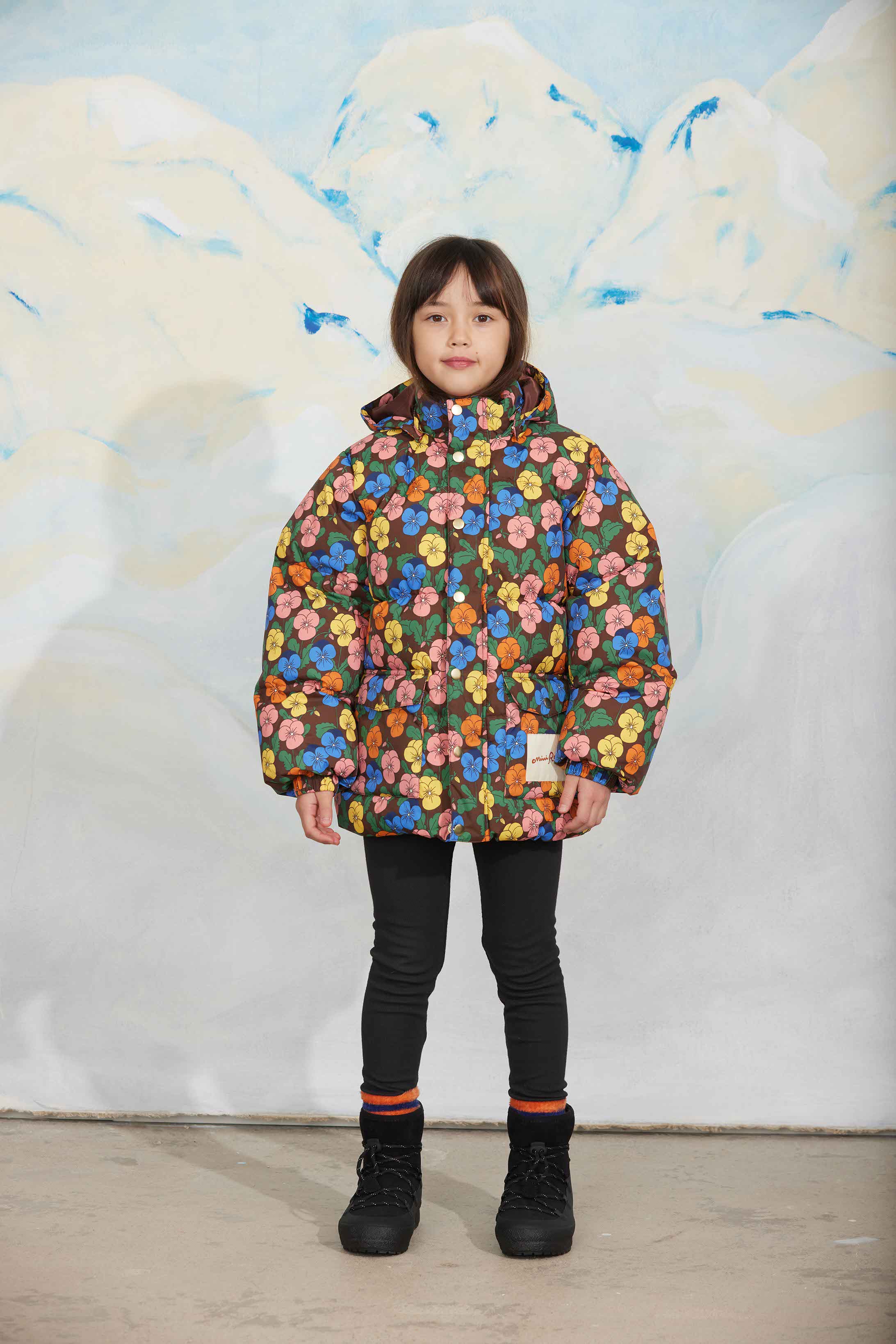 Mini Rodini Violas Aop Heavy Puffer