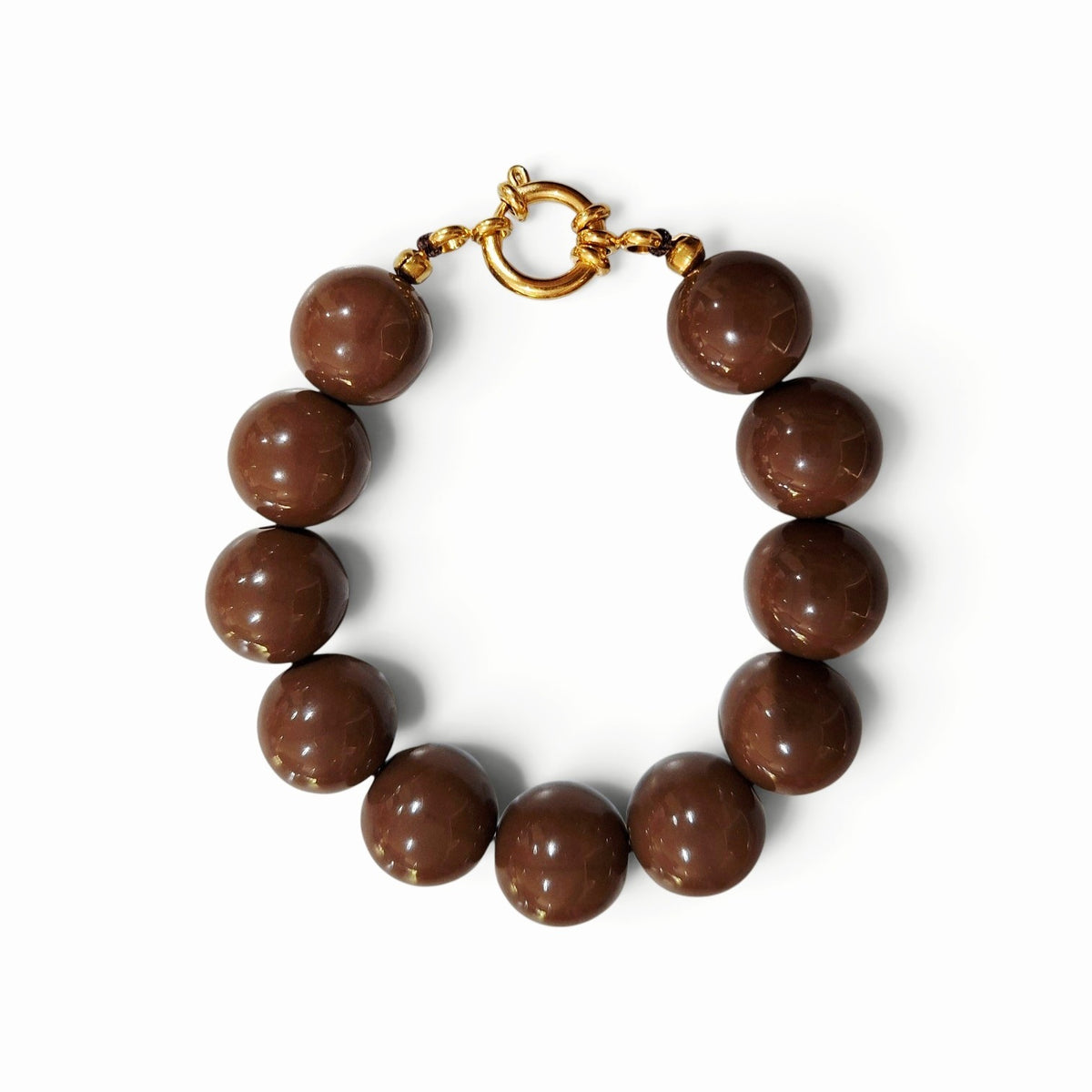 Feestbeest Kralenarmband Bruin