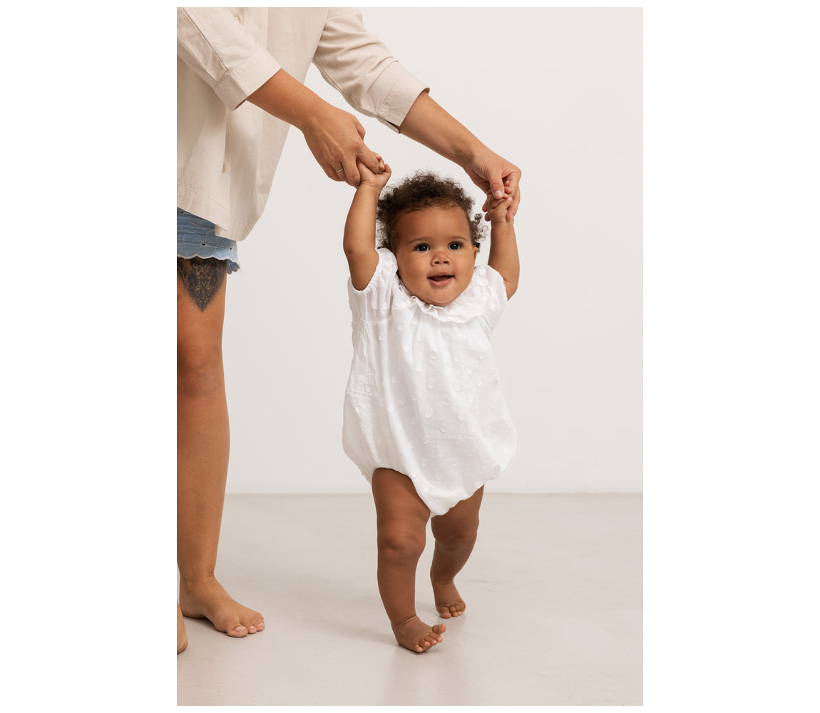MarMar Copenhagen Rosetta Dobby Dots Romper Baby