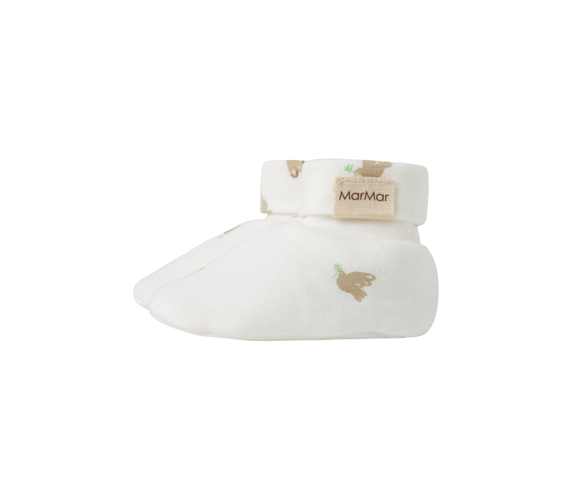 MarMar Copenhagen Baby Booties Smooth Print Peace