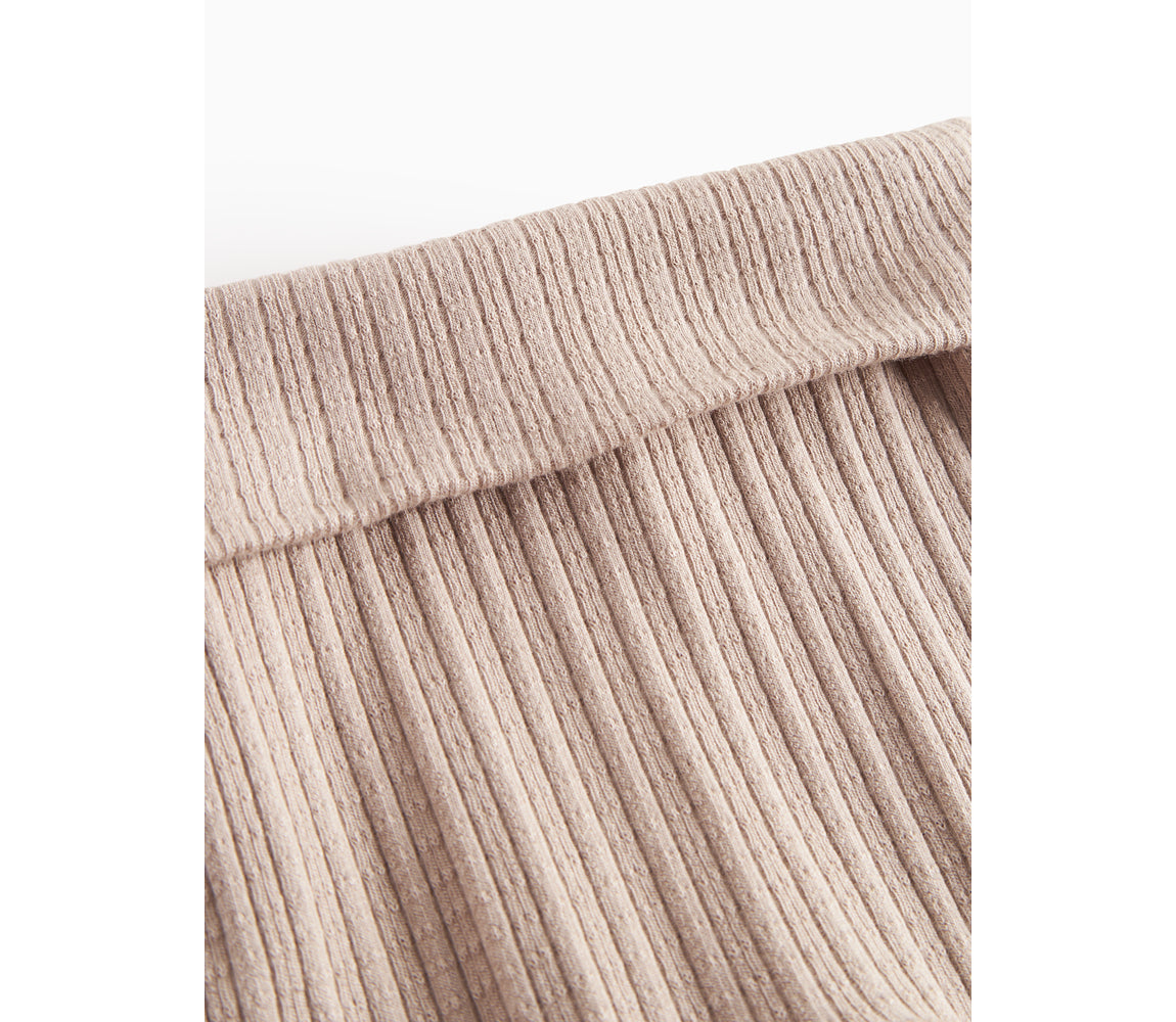 MarMar Copenhagen Piva Modal Pointelle Rib Soft Beige Baby