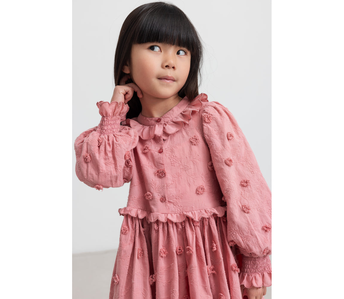 Marmar Copenhagen Dipa Embroidery Dress Pink Delight