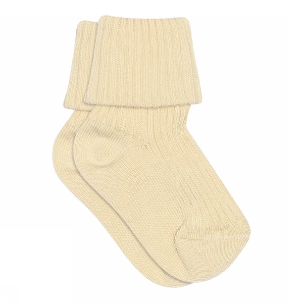 MP Denmark Cotton Rib Baby Sokken Ecru