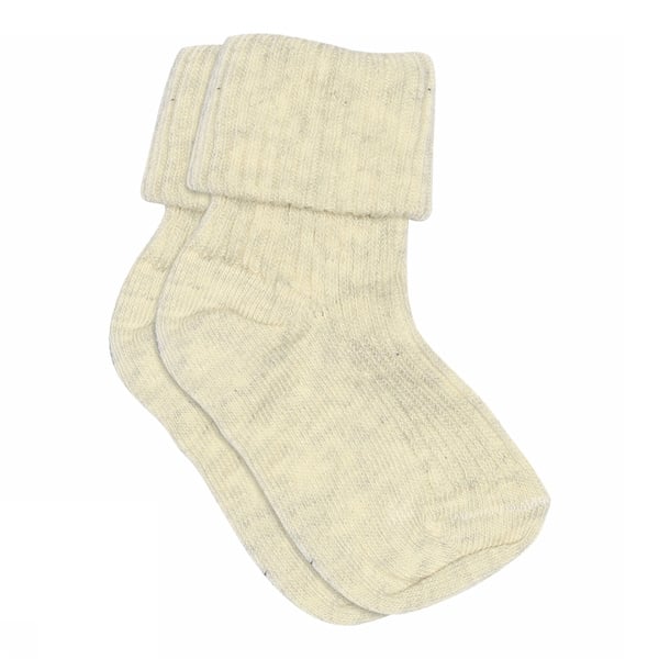 MP Denmark Cotton Rib Baby Sokken Creme Melange 499