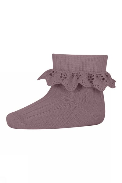 MP Denmark Lea Socks Lace Dark Purple Love