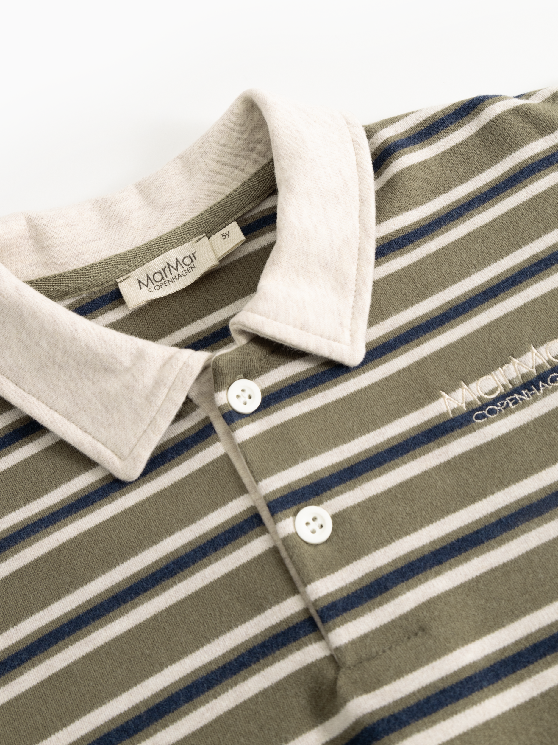 MarMar Copenhagen Thanos Polo Seaweed Stripe