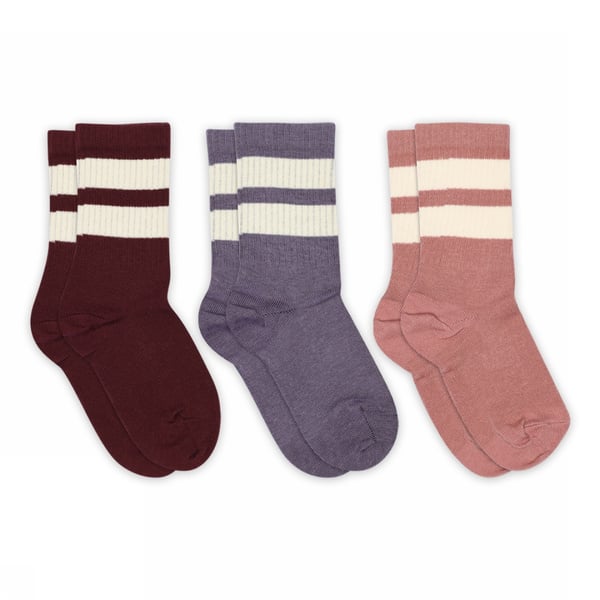 MP Denmark Anker Sokken 3-Pack Wine Red