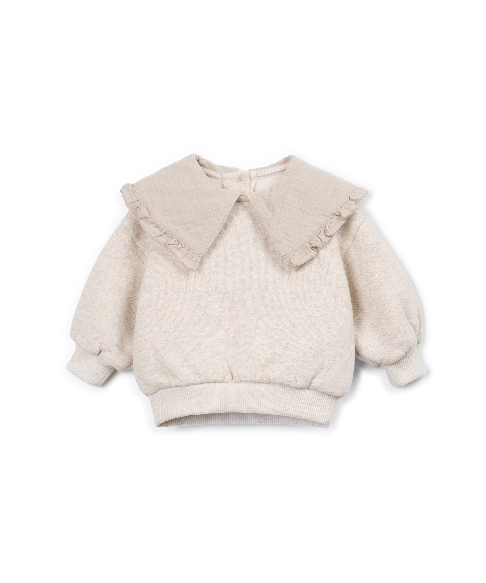 Play Up Fleece Sweater Baby Girl Beige Met Kraag 10903
