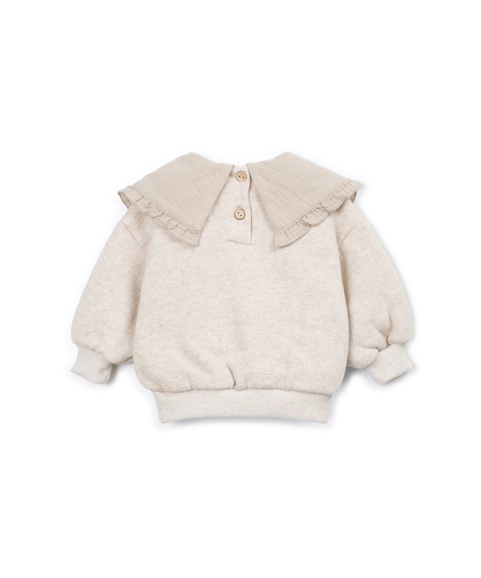 Play Up Fleece Sweater Baby Girl Beige Met Kraag 10903