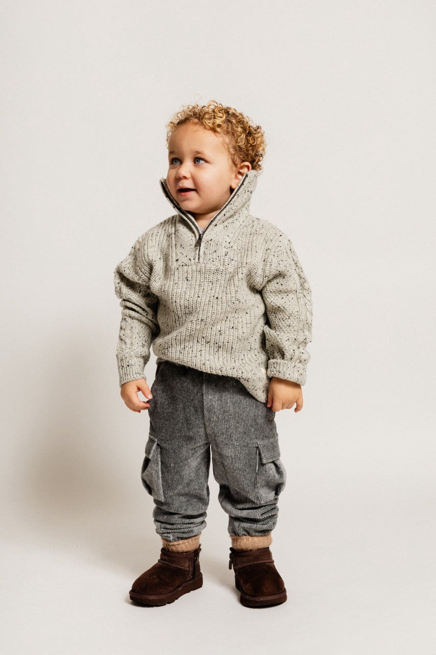 Baje Studio Lenn Trui Grey Steel Multi Color