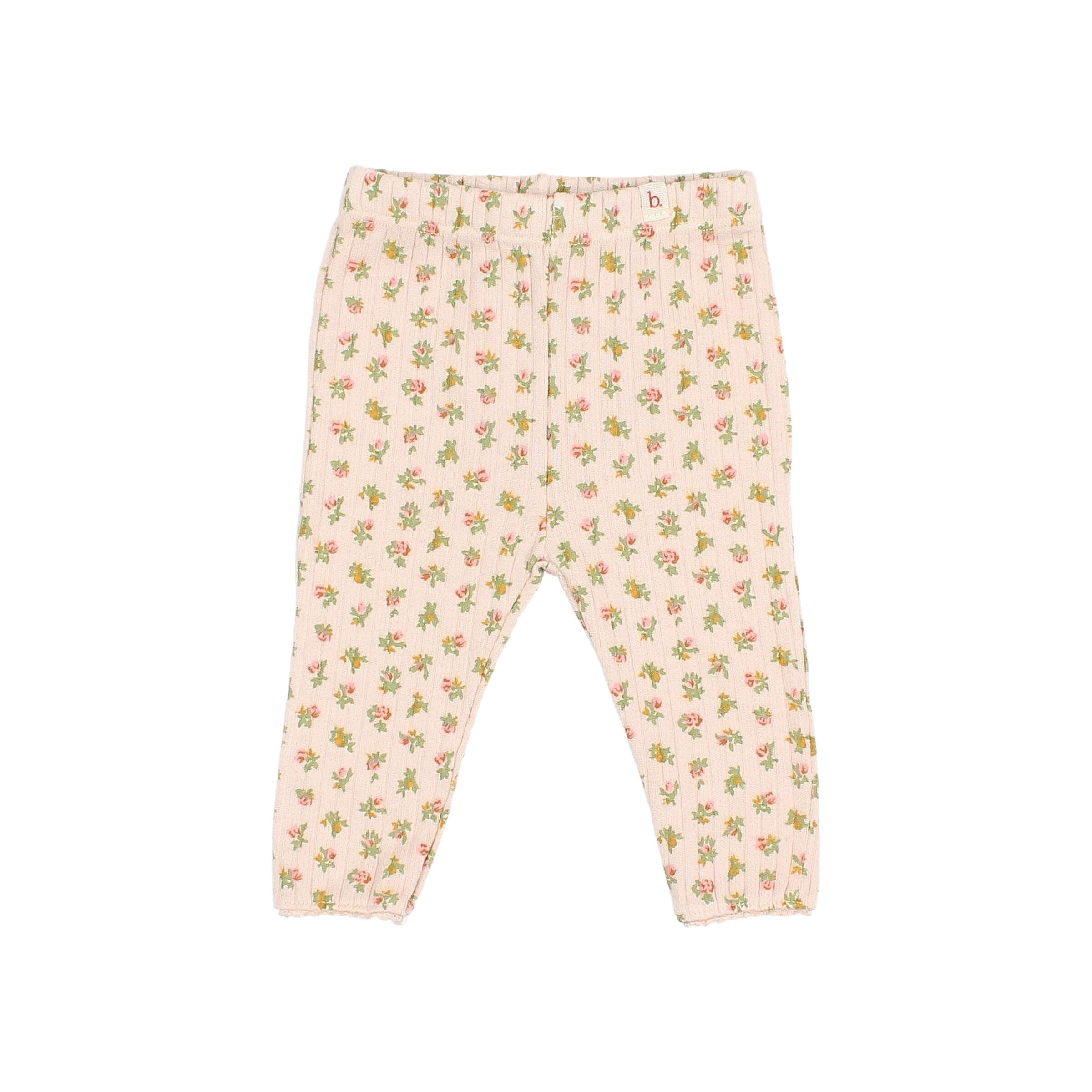 Búho Baby Cottage Rib Legging Cream Pink