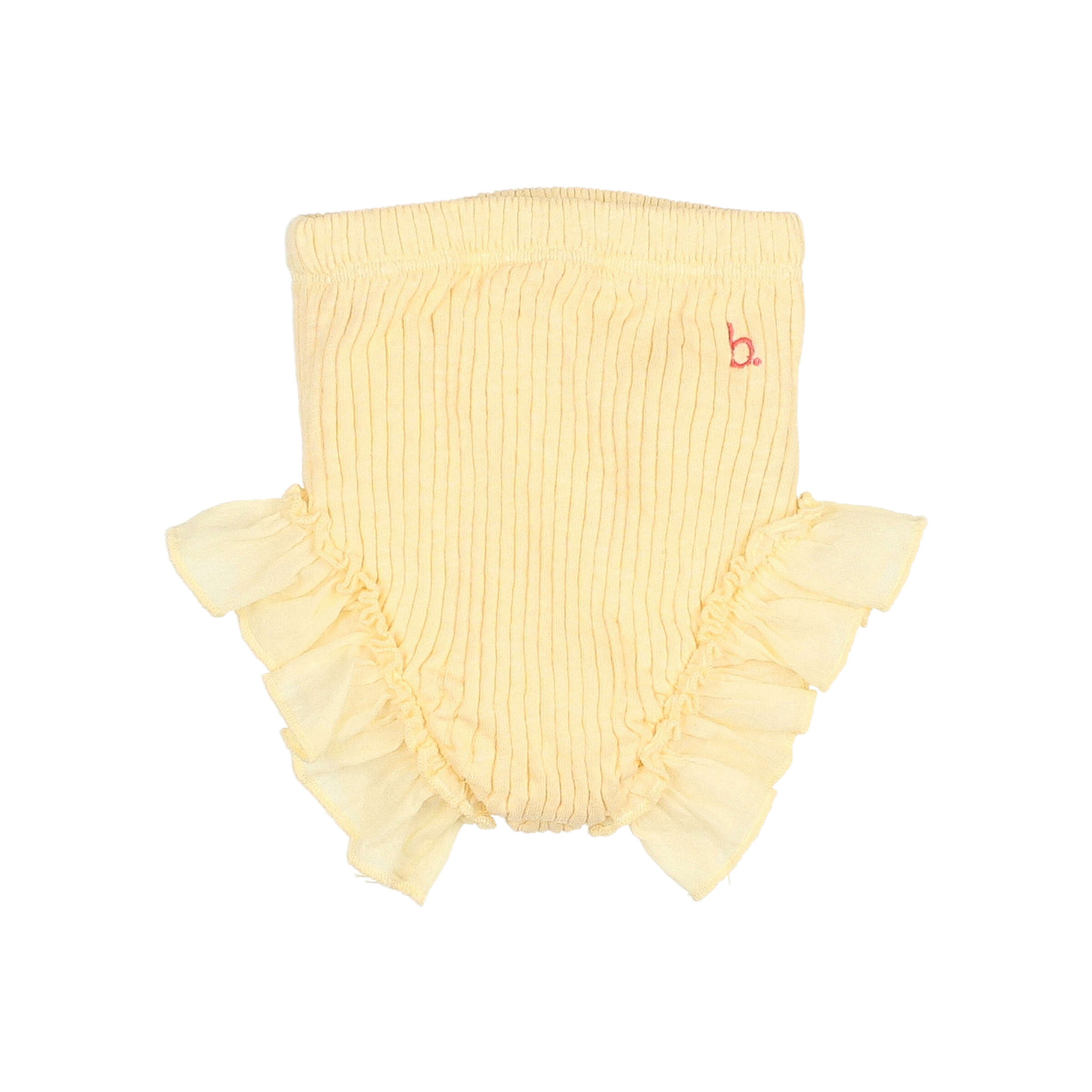 Búho Baby Rib Ruffle Bloomer Sun