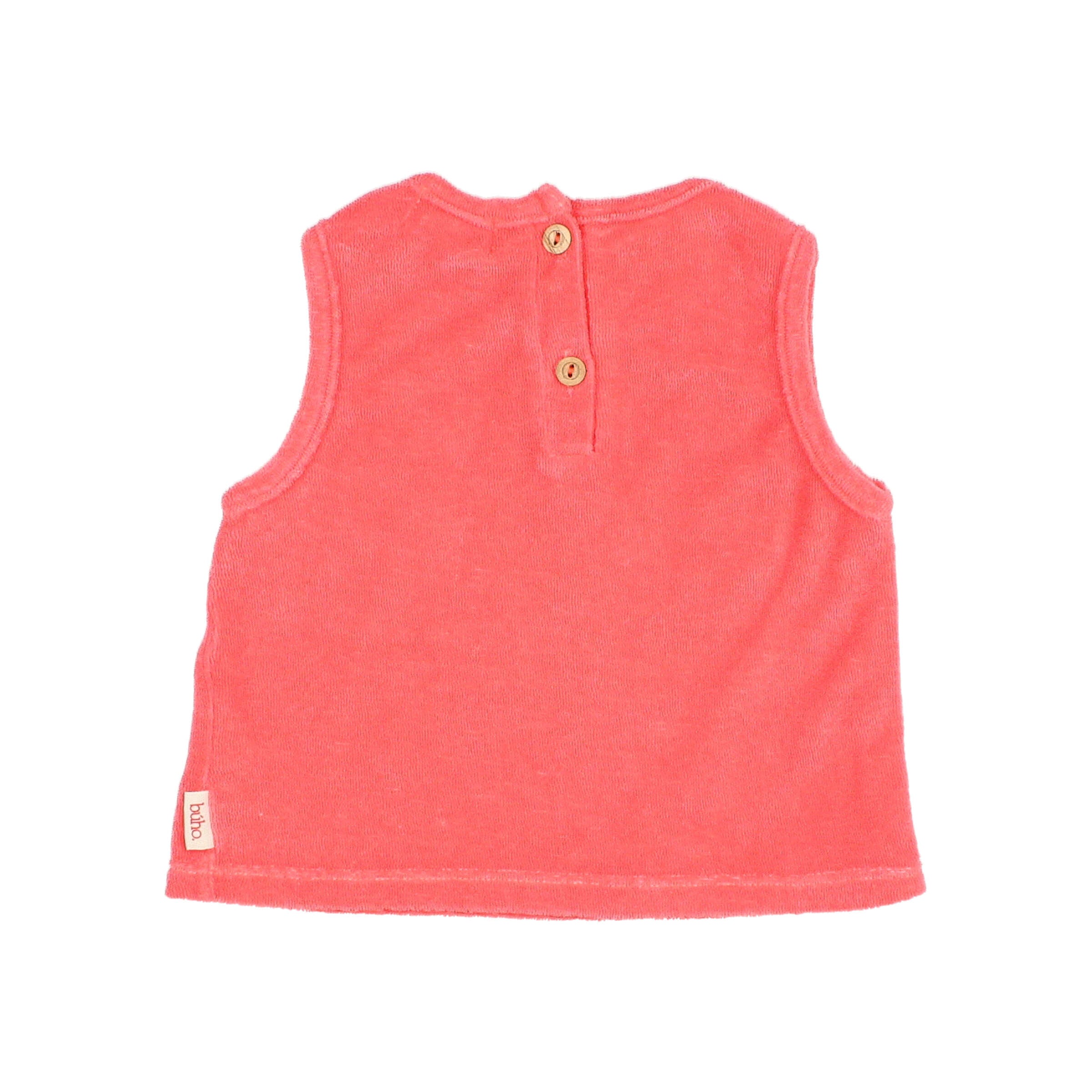Búho Baby Terry T-shirt Coral
