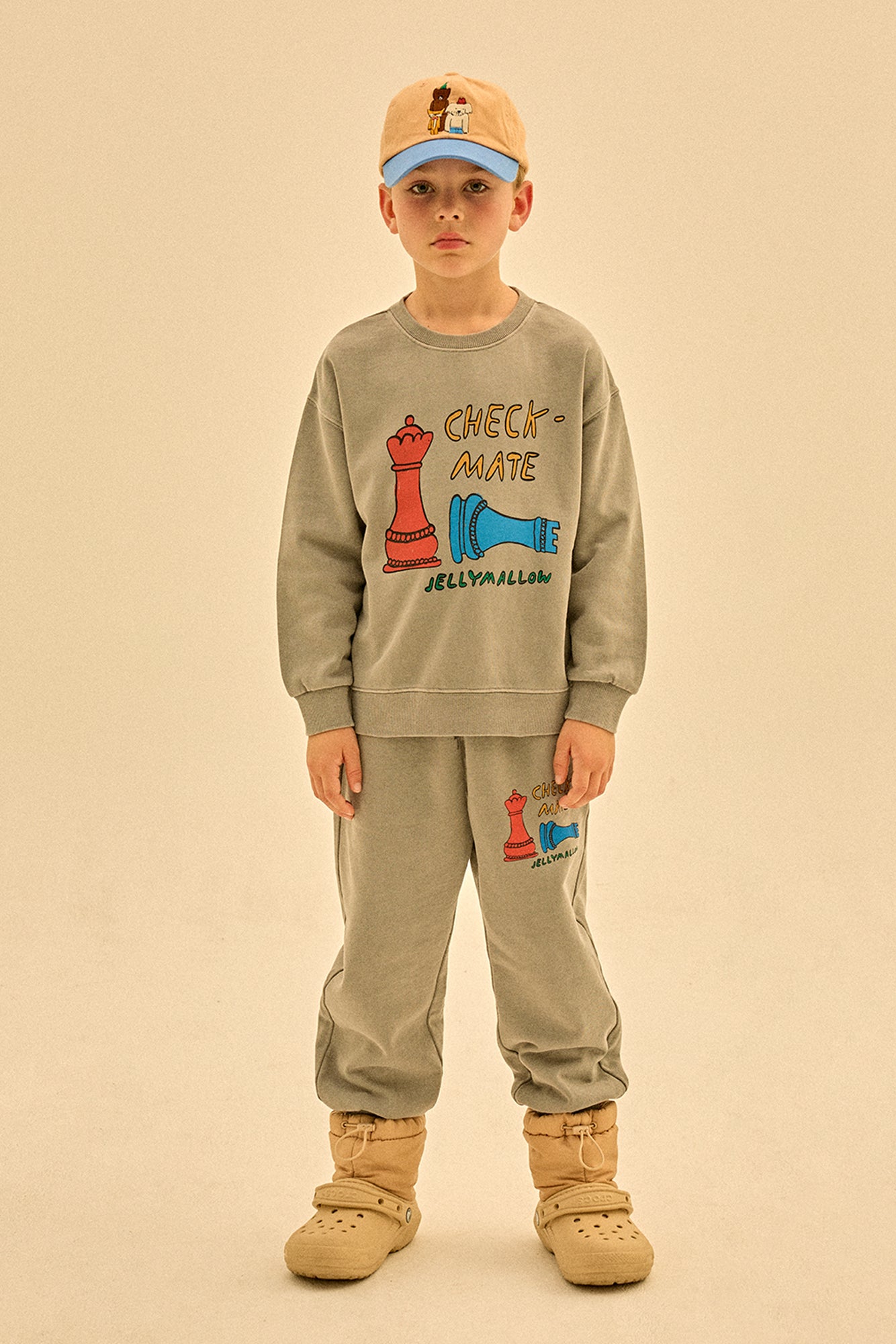 Jelly Mallow Check Mate Pignment Sweatshirt
