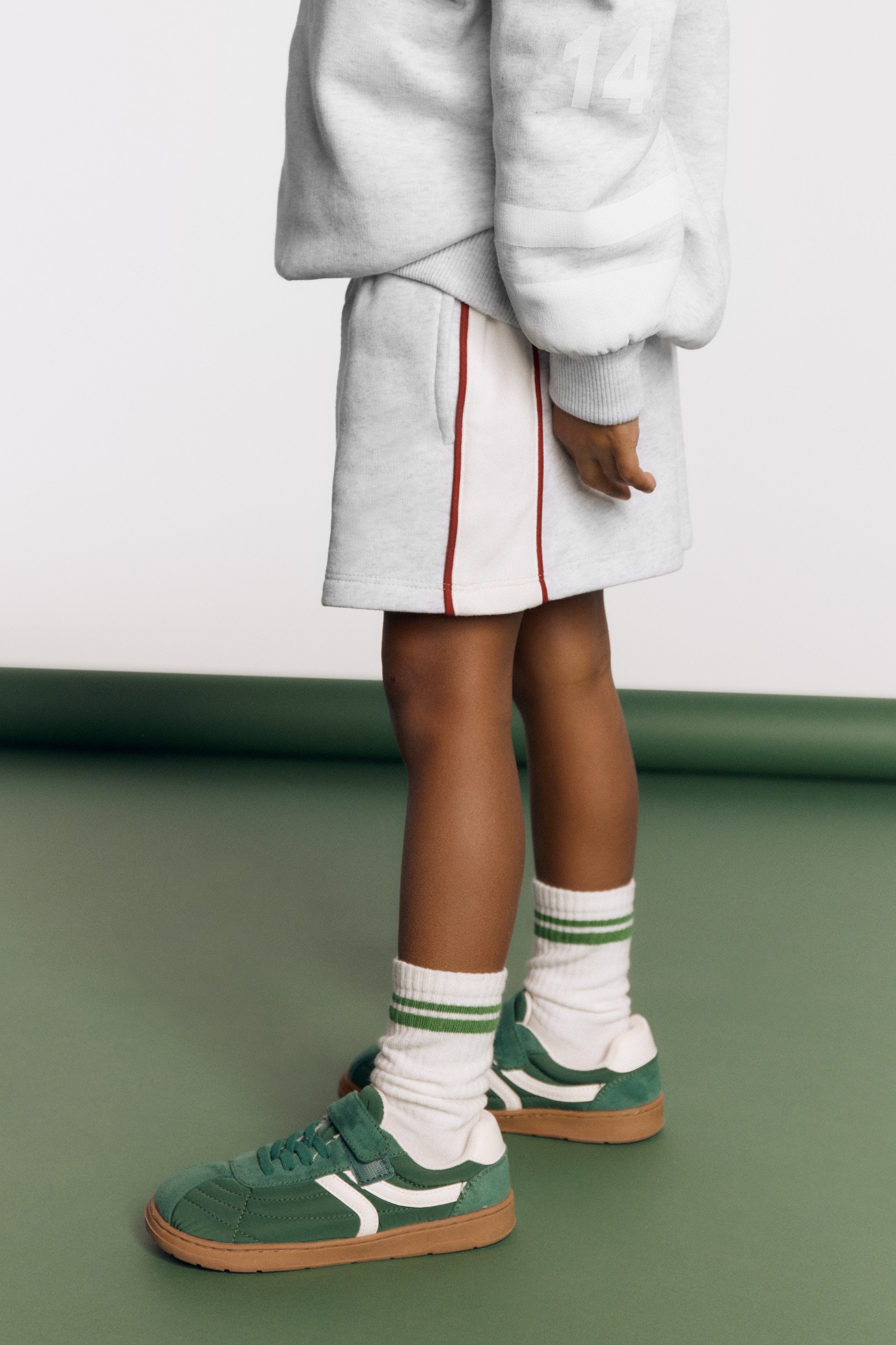 Alix Mini Knitted Sweat Shorts Light Grey Melange