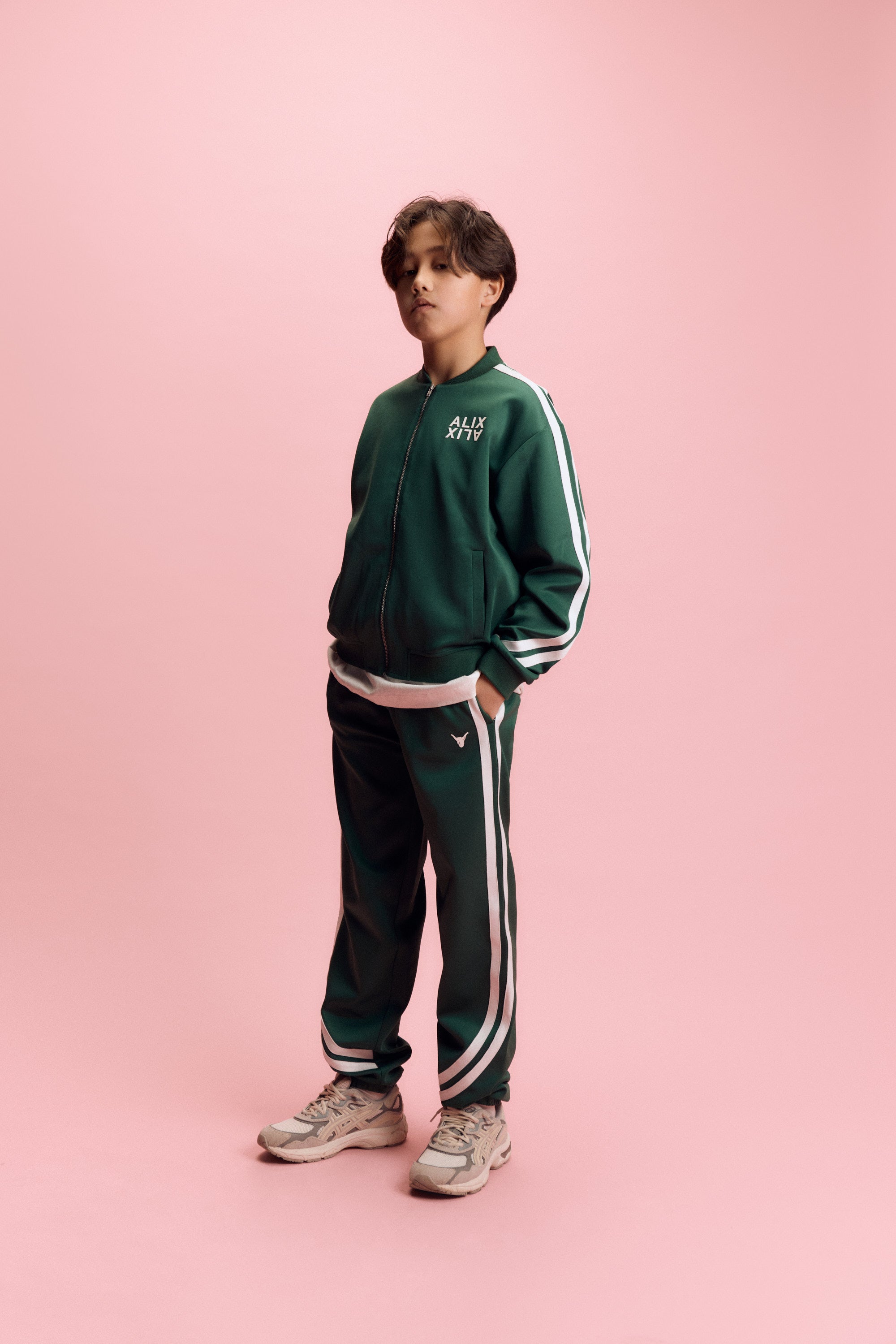 Alix Mini Knitted Training pants Green