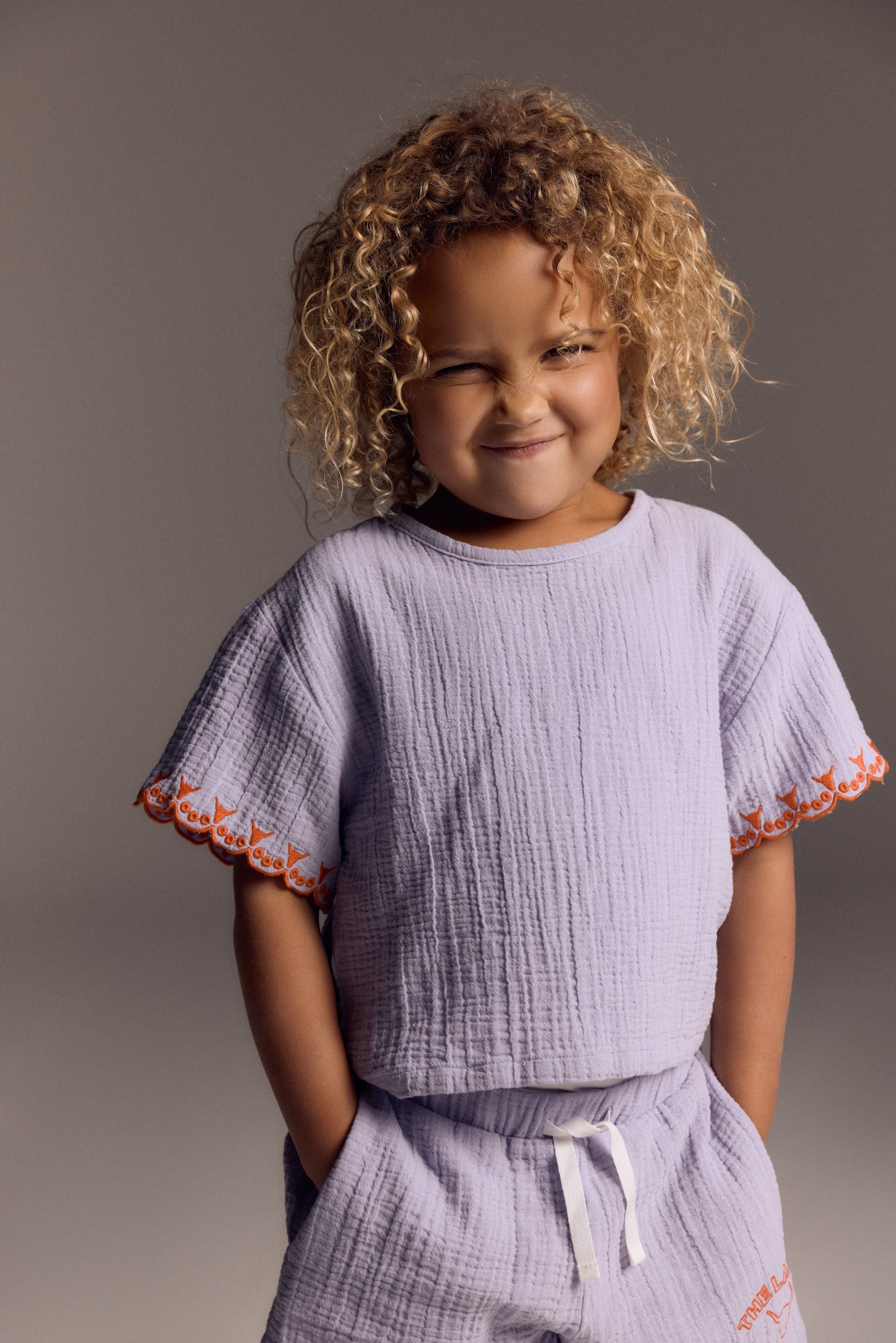 Alix Mini Woven Crinkle Short Lilac